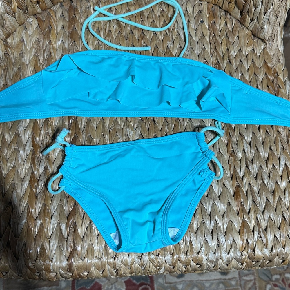 Baby Girl’s Blue Ruffle Bikini - 9-12 months